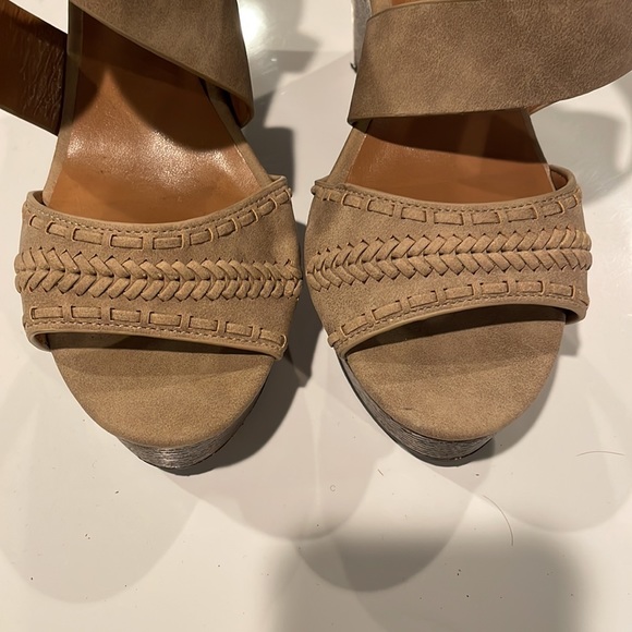 Indigo Rd. Womens Kash Faux Leather Slingback Wedge Sandals Size 8 - Picture 7 of 9